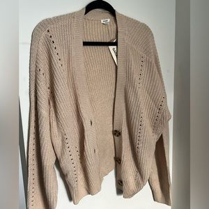 Beige oversized cardigan